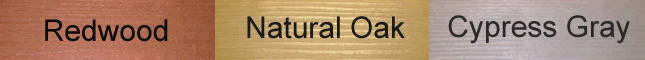 Redwood, Natural Tan and Cypress Gray